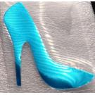 1  Buegelpailletten Schuh spiegel blau